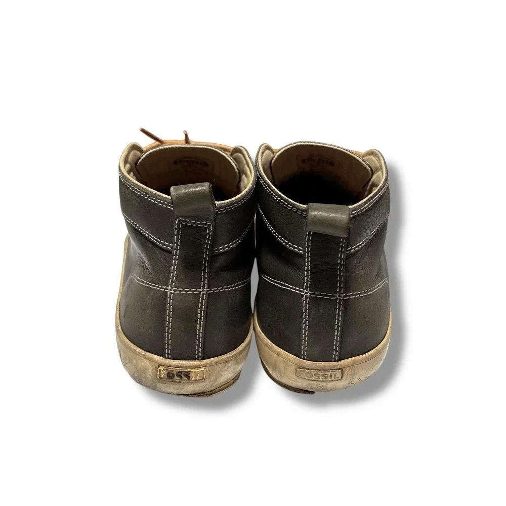 Fossil Men's Gray Leather Chukka Boots Rare‎ SAMPLE Size 9
